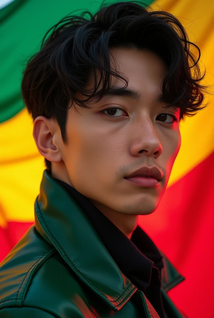Create scoups from seventeen k pop group
image with ethiopian background flag