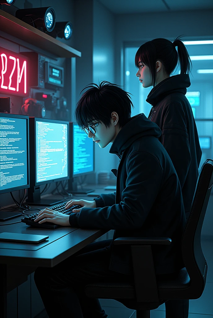 Eren Yeager as a black hat hacker with Mikasa as his wife where is Mikasa