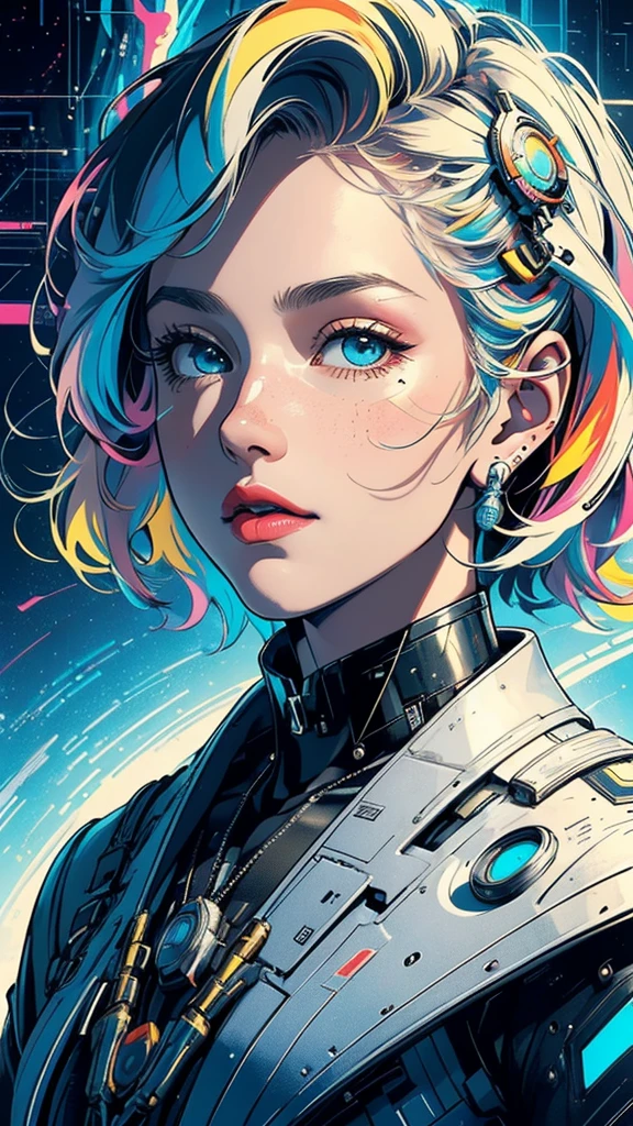 (((masterpiece, highest quality))),(((solo:1.2))),(((1girl:1.2))),32k wallpaper, very detailed, poster, vintage science fiction,(((((geometric cinematic movie poster))))), (bauhaus), shape,(((abstract))),(mid century modern),movie poster,(((((portfolio))))),(((((Close-up))))),(((((bust up))))),((((more various angle)))),(((highlight))),Vast landscape,((((heterochromia)))),(((complete. detailed face))),(((Extremely talented))),(((most complecated machine))),unlimited colorful color scheme