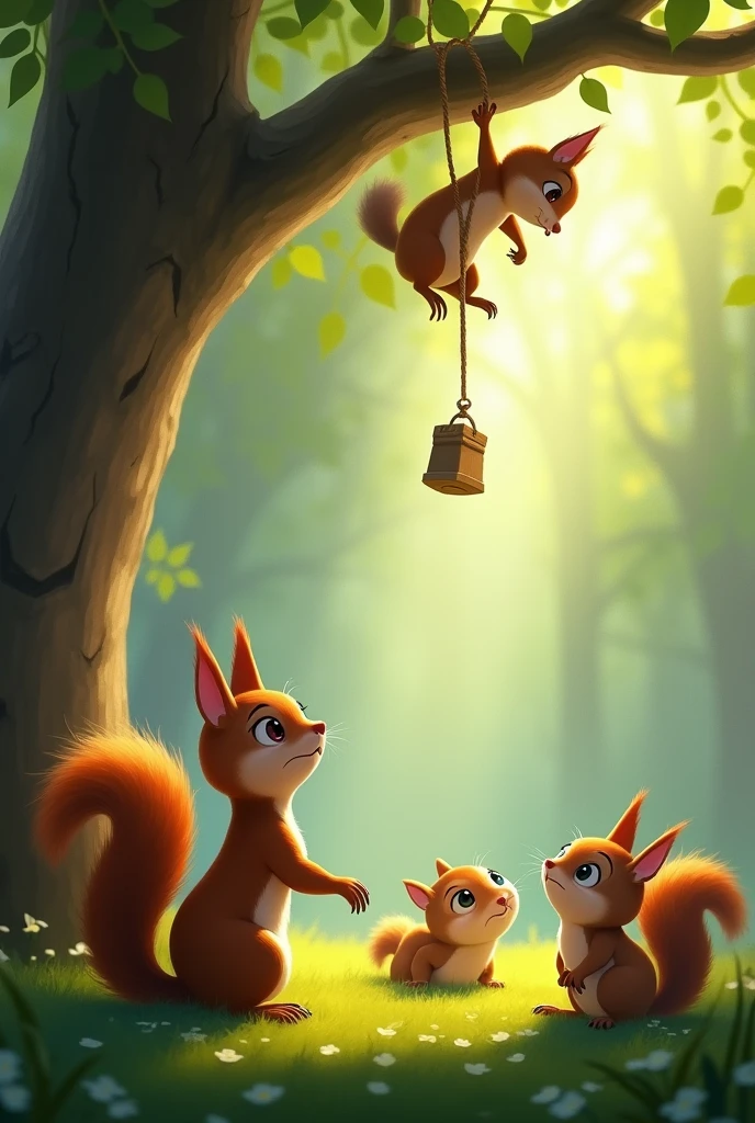 Heartbroken, Hazel watched as other squirrels attempted to retrieve it, but none could reach the high branch where it was . 3danimation. Disney inspired