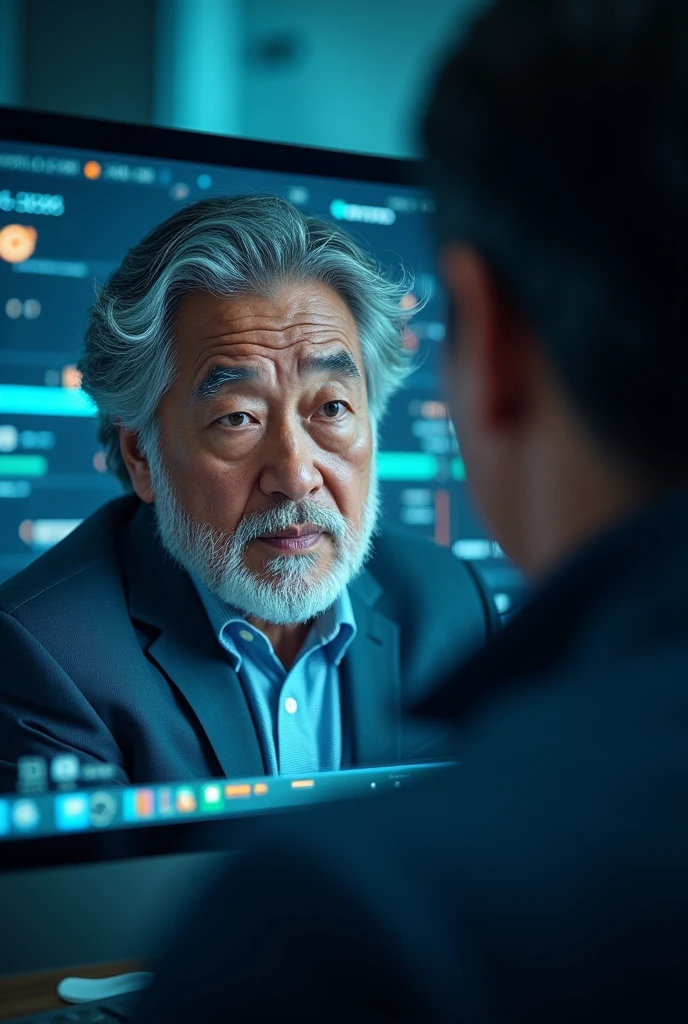 prompt = """
Satoshi Nakamoto watches attentively as Mr. Mezo demonstrates how Bitcoin is securely stored, transferred, and utilized within the Mezo network. His expression shows a mix of admiration and contemplation. The scene is lit with a clear, focused light, capturing the details of Satoshi’s intense gaze and Mr. Mezo’s confident presentation. The clarity and depth are reminiscent of a JVC GY-HM170UA 4KCAM, emphasizing the important revelation.
"""
