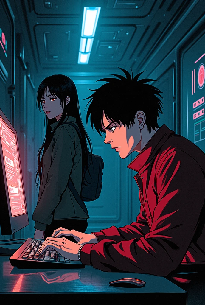 Eren Yeager as a black hat hacker with Mikasa as his wife where is Mikasa there looks like another character 😭 still they looks like another character you can create it in 2nd dimension
