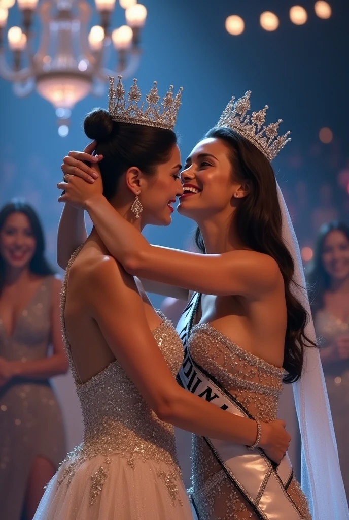 Crowning moment miss Universe with tears