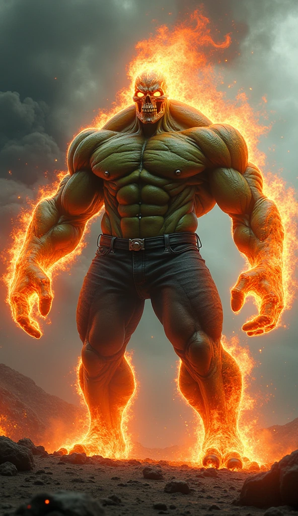 Hulk + gost rider hybrid angry 