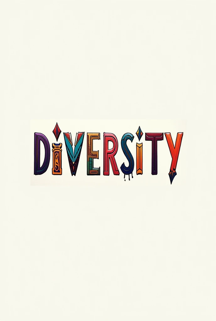 Create an online store profile logo with the word diversity written online