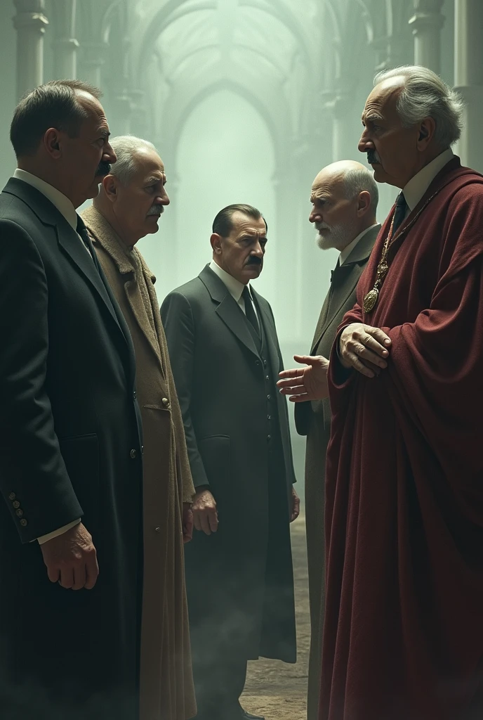 Request a picture with philosophers Plato, Gottfreid W. Leibniz, Saint Augustin, and Adolf .