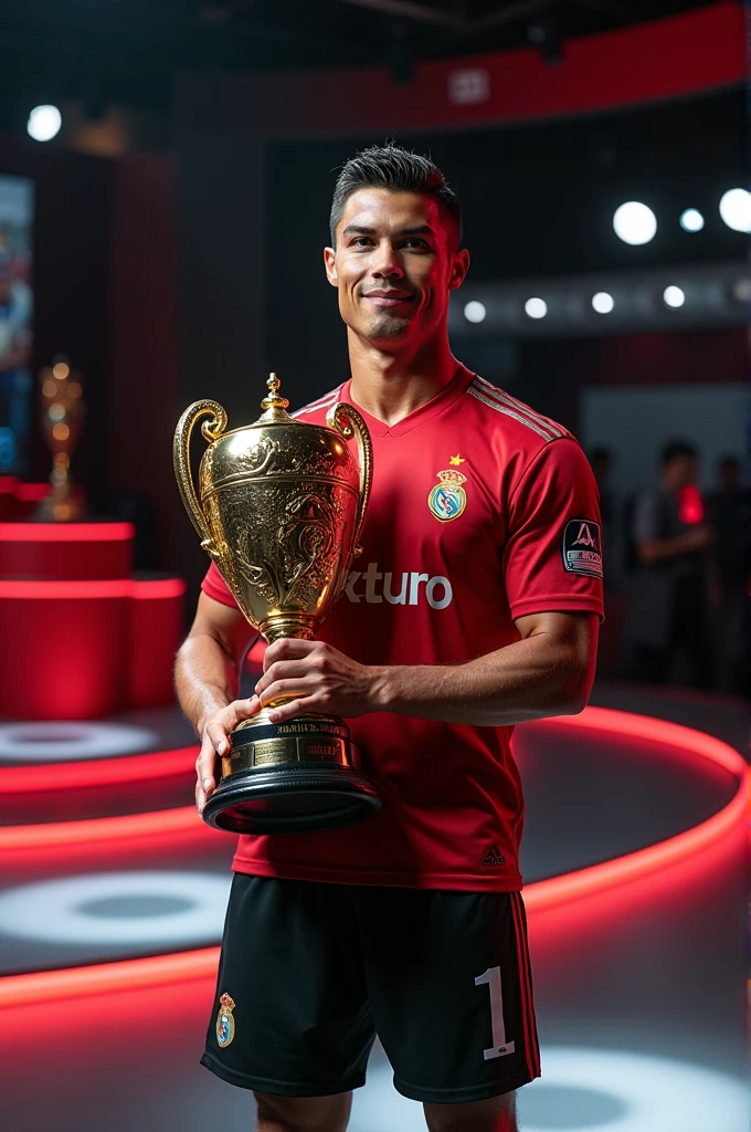 Cristiano Ranaldo hit 50 million subscribers on YouTube and 50 million subscribers reward in Ranaldo hands