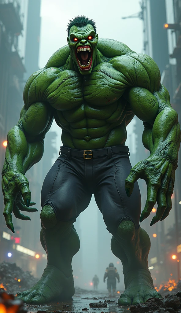 Super hulk + joker hybrid angry futuristic