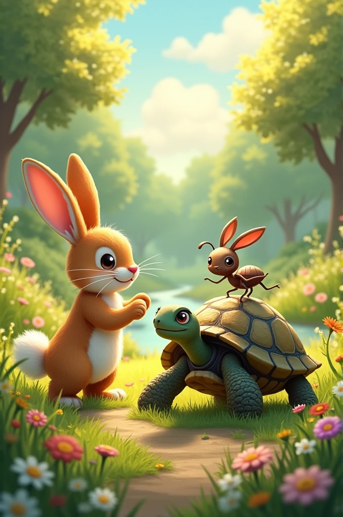 Rabbit+turtle+ant