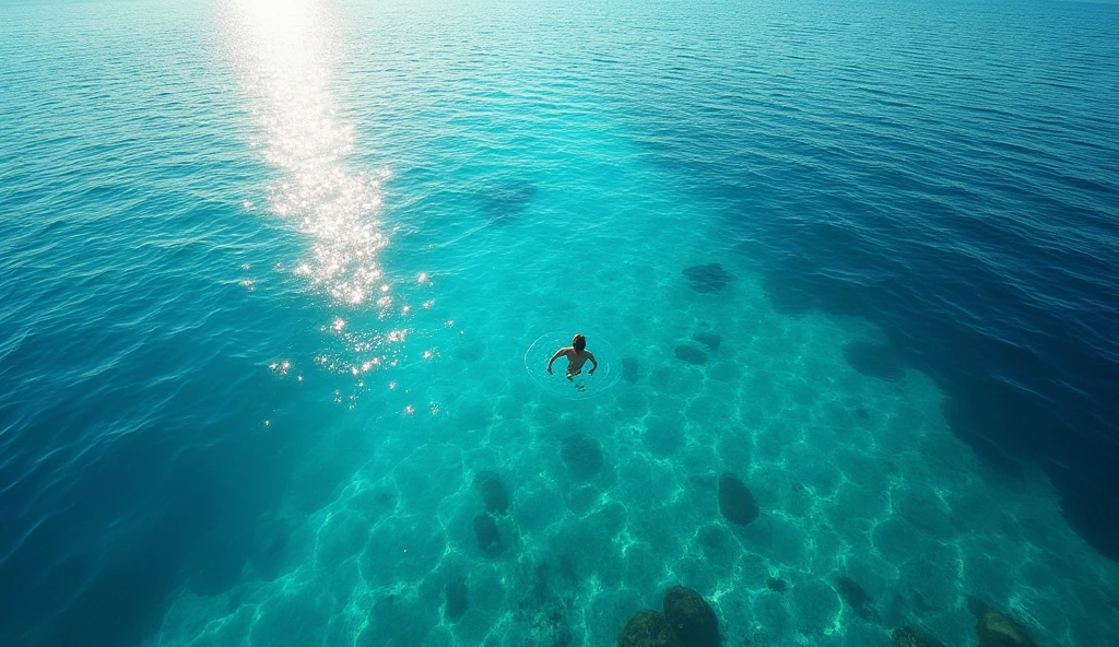 (masterpiece:1.2,Superior Quality,mirror-like,Cinematic Experience),8k,wallpaper,(Shooting from above:2.0),Japan,Okinawa,The sea is very clear,Beautiful sea,(Diffuse reflection of light:2.0),(Dynamic Angle:2.0),Summer sunshine