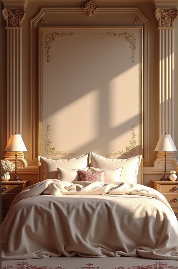 Bedsheets banner with luxirous bedroom background