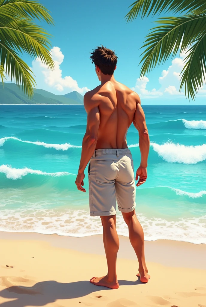 A 28 year-old man at the beach