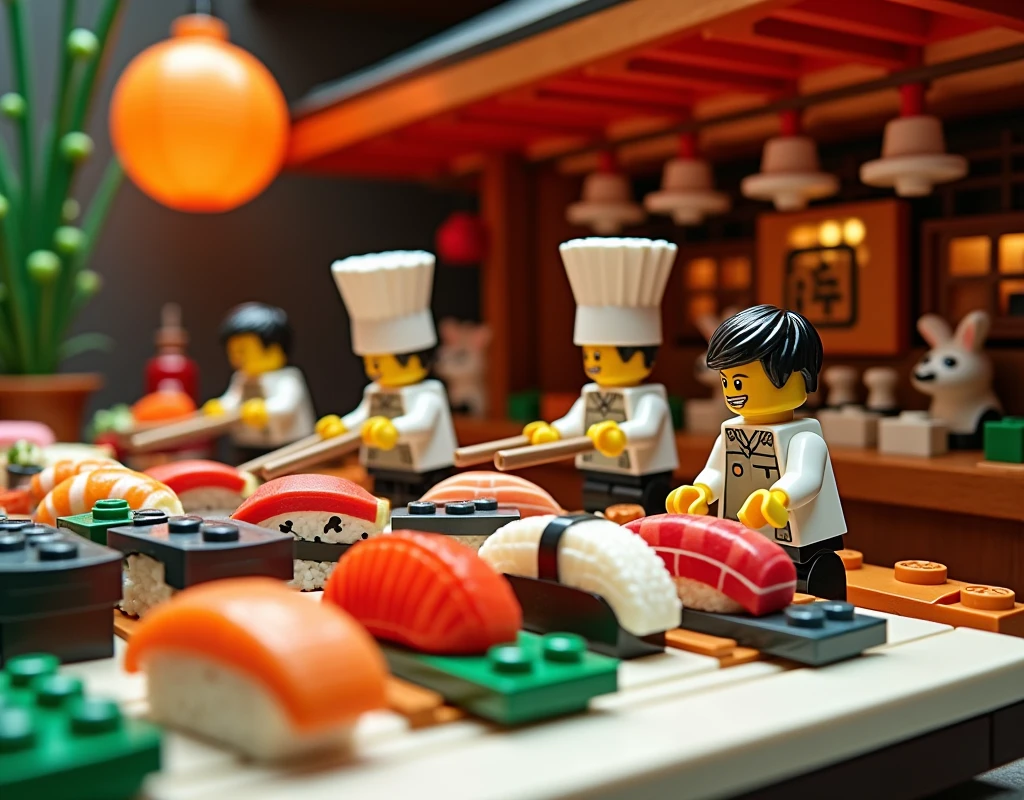 legos made of sushi