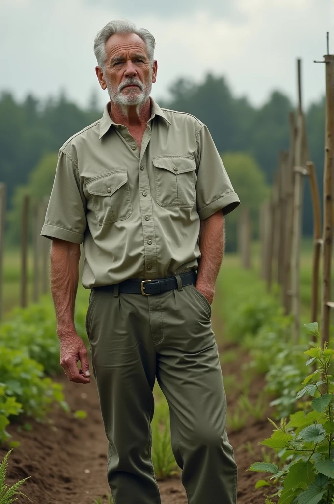 Helmut is the former army colonel and manages and maintains his plot like a company. He is 63 and is always neatly dressed. Has ironed shirt and chinos.