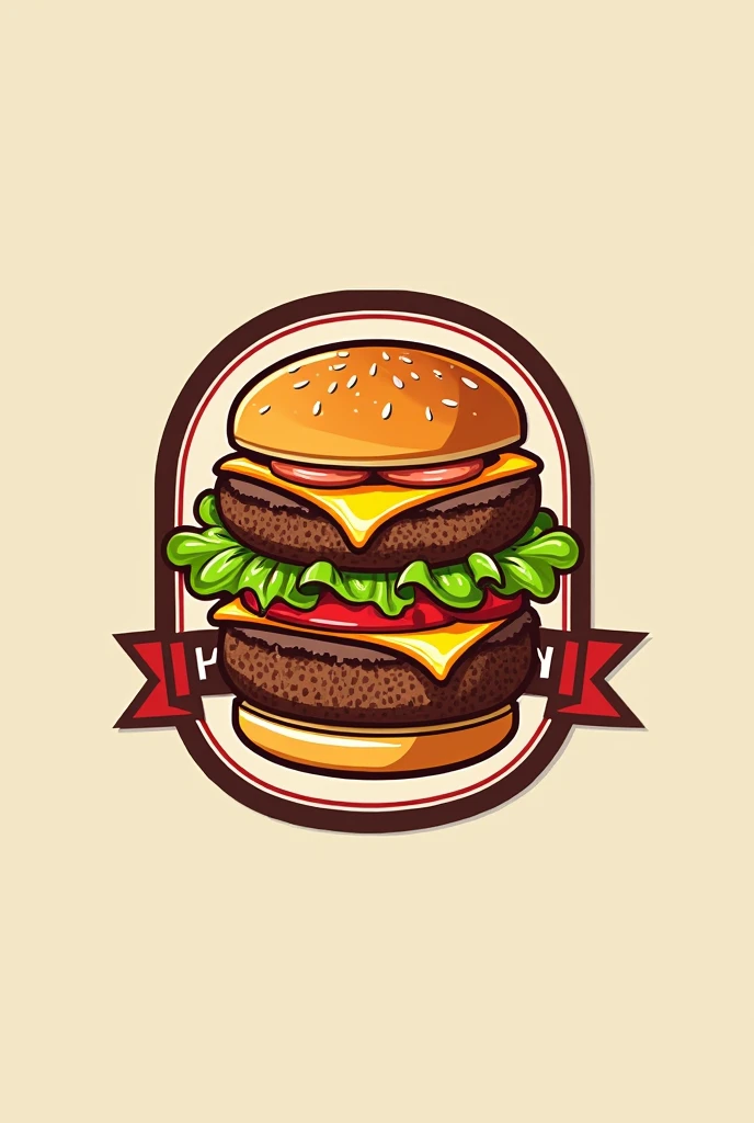 create a burger shop logo with the name ph burguer
