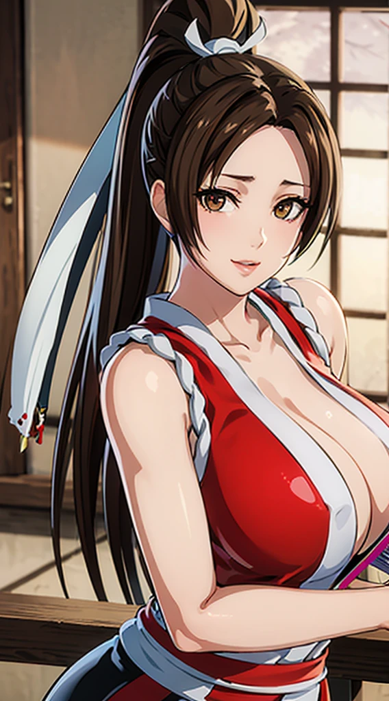 ((8k)), ((32K)), ((Highest quality)), ((masterpiece)), ((超High resolution)), ((Tmasterpiece)), (((head shot:1.6)))、((8k)), ((32K)), ((Highest quality)), ((masterpiece)), ((超High resolution)), Fine skin、女性1 person、pink sexy dresses、((mai shiranui:1.2)), Expose your shoulders、Brown Hair, Brown eyes, Long and high ponytail, hair band, 1 person、Captivating smile, 2, Japanese Mature, beautiful指, beautiful長い脚, beautiful体, beautiful鼻, beautifulキャラクターデザイン, Perfect Eyes, Perfect Face, jewelry, hair ornaments, king of fighters,((Large Handheld Fan:1.6))、
(Tabletop, Highest qualityの, Highest quality, beautifully、beautiful: 1.2), Very detailed, More detailed,適切な体のProfessionalポーション,Tabletop,Ultra-high quality output images,High resolution,Intricate details,Very delicate and beautiful hair,Realistic photos,dream-like,Professionalの照明,Realistic Shadows,Focus Only,
(Big Breasts:1.2,) , フローティングスカートFine skinの質感, High quality fabric, High quality metallic texture、((Beautiful and dense face))、RAW Photos、Professional, Ultra-fine painting, ((alone)), beautiful胸、Highest quality, Very detailed, Very detailed詳細, Finer details, so beautiful,(Five Fingers, Four fingers and thumb),Concept Art, Anime fantasy artwork, Detailed fantasy art,8kHigh resolution, Detailed Art, 8 Slim legs, Defined, Defined fingers、Draw the eyes clearly