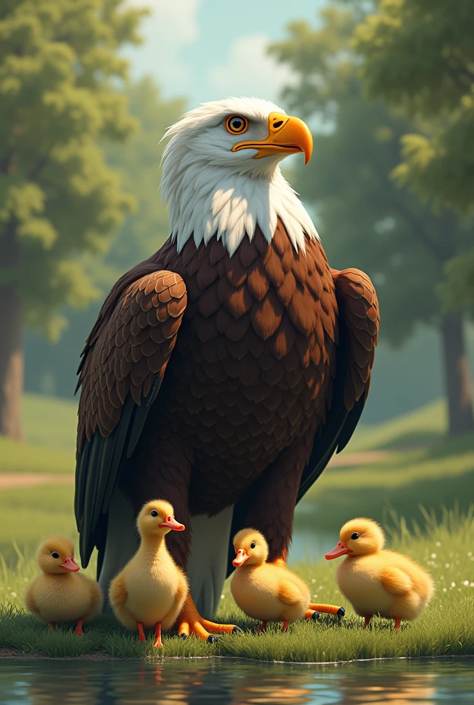 Eagle Live with Duck family