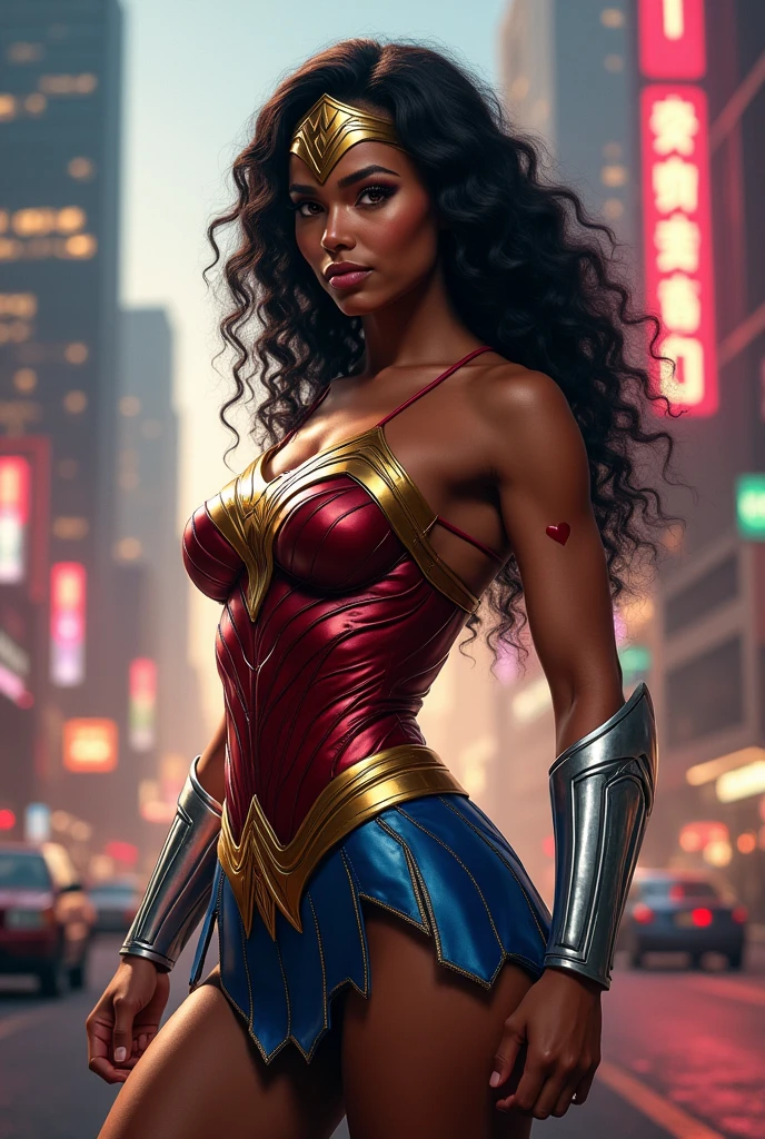Habesha girl wearing wonder women custom