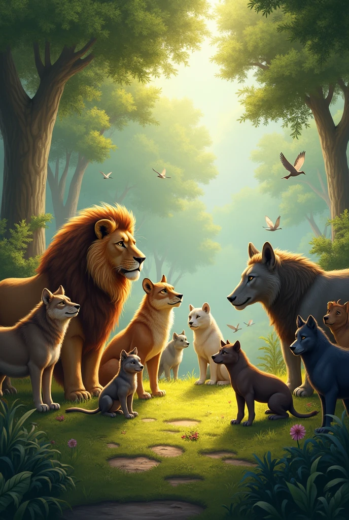 Wild animals are discussing