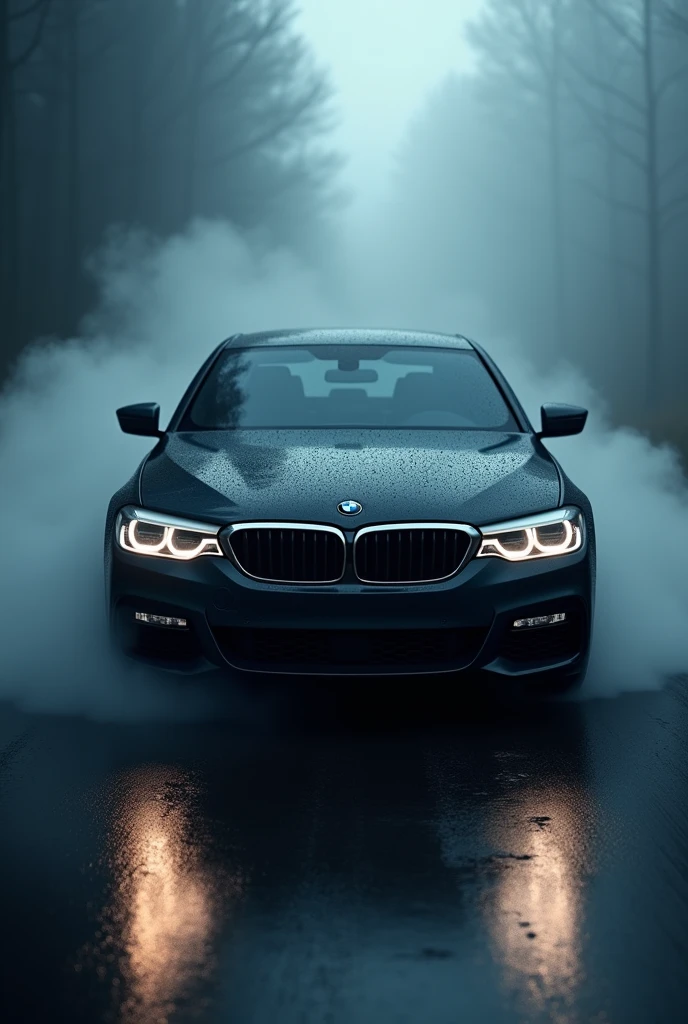 Bmw leaving fog
