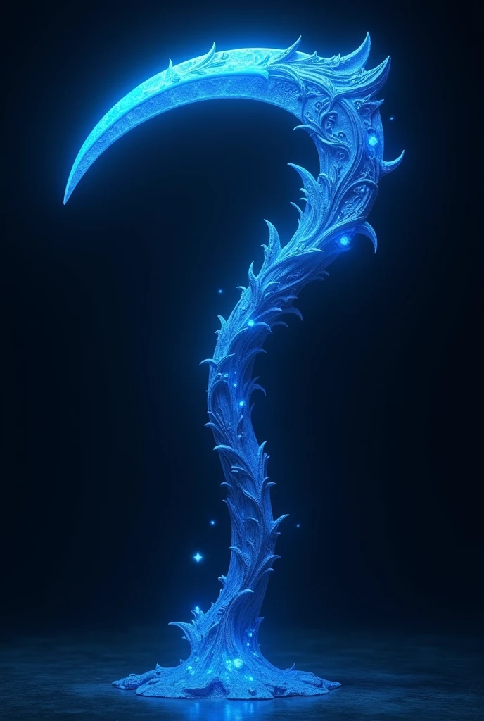 Generate me a blue sickle with cool effects