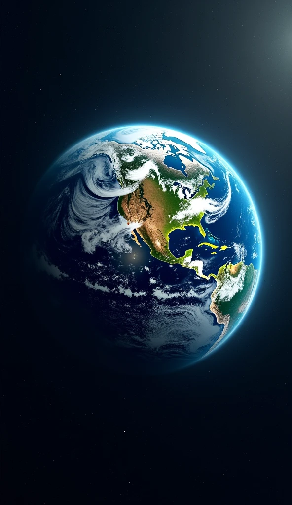 generate a detailed image of the earth from space