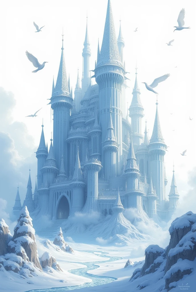 超現實主义 超现实场景魔法雪城堡 Super detailed的傑作 動態的 空靈 霜 雪 霧 冰 的表現 如夢似幻 幻想的超現實主义 異想天開的藝術 魔幻寫實奇異藝術 有趣的 充满细节
明亮清晰簡潔的白色背景冬季雪魔法場 充滿活力的紋理.The contrast between light and shadow is obvious.High quality intricate details, Super detailed, Surrealism, Ultra high definition master works