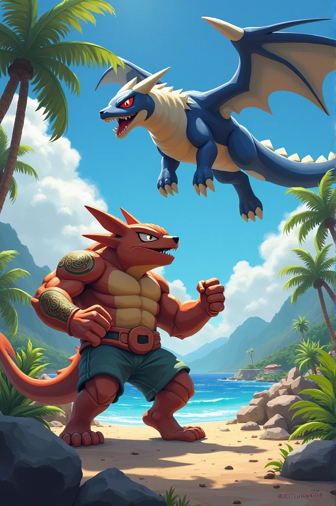 Create a regional Pokémon, Dominican against a Dominican legendary Pokémon