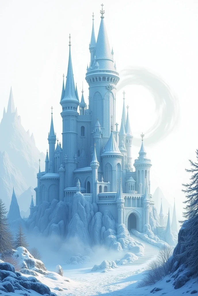 超現實主义 超现实场景魔法雪城堡 Super detailed的傑作 動態的 空靈 霜 雪 霧 冰 的表現 如夢似幻 幻想的超現實主义 異想天開的藝術 魔幻寫實奇異藝術 有趣的 充满细节
明亮清晰簡潔的白色背景冬季雪魔法場 充滿活力的紋理.The contrast between light and shadow is obvious.High quality intricate details, Super detailed, Surrealism, Ultra high definition master works