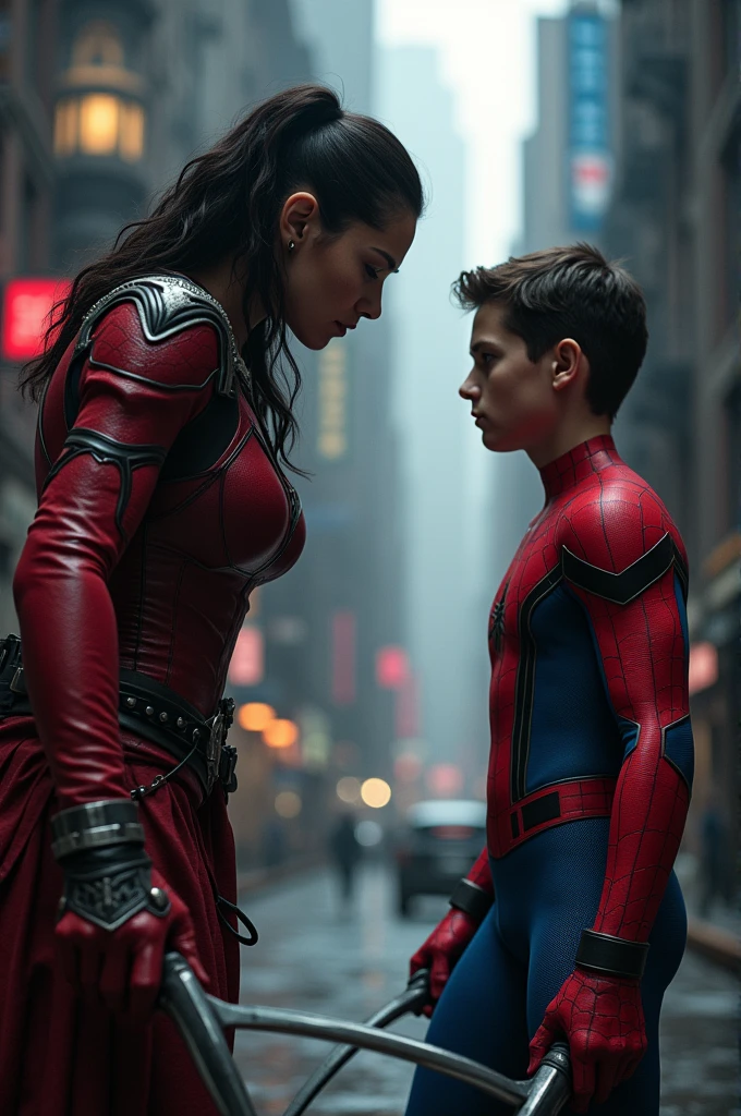 Elektra kills spider man (tom holland)