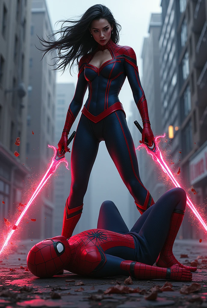 Psylocke uccide spider man (Tom Holland)