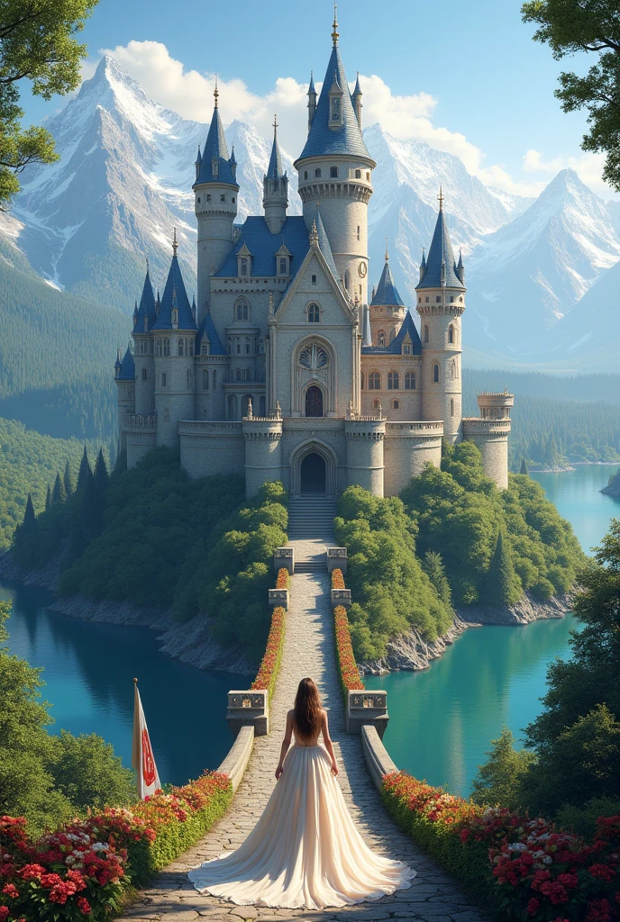 Create me an image with a castle for a princess