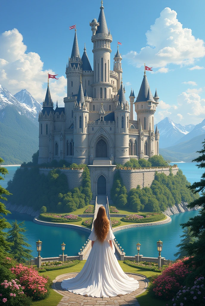 Create me an image with a castle for a princess