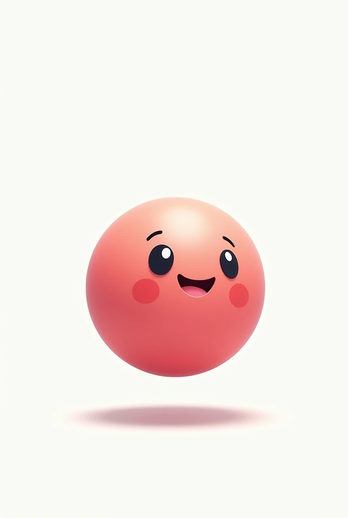 Cartoon ball on white background