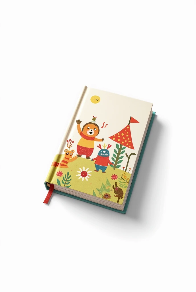 Cartoon book on white background
