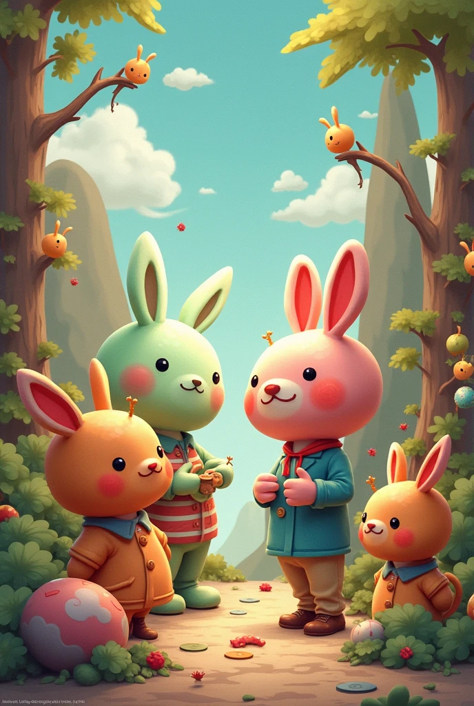 Living being and non living being animated image