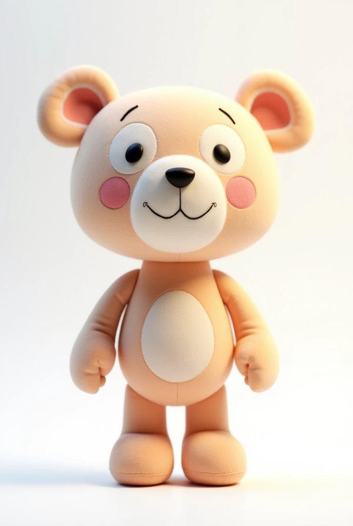 Cartoon doll on white background