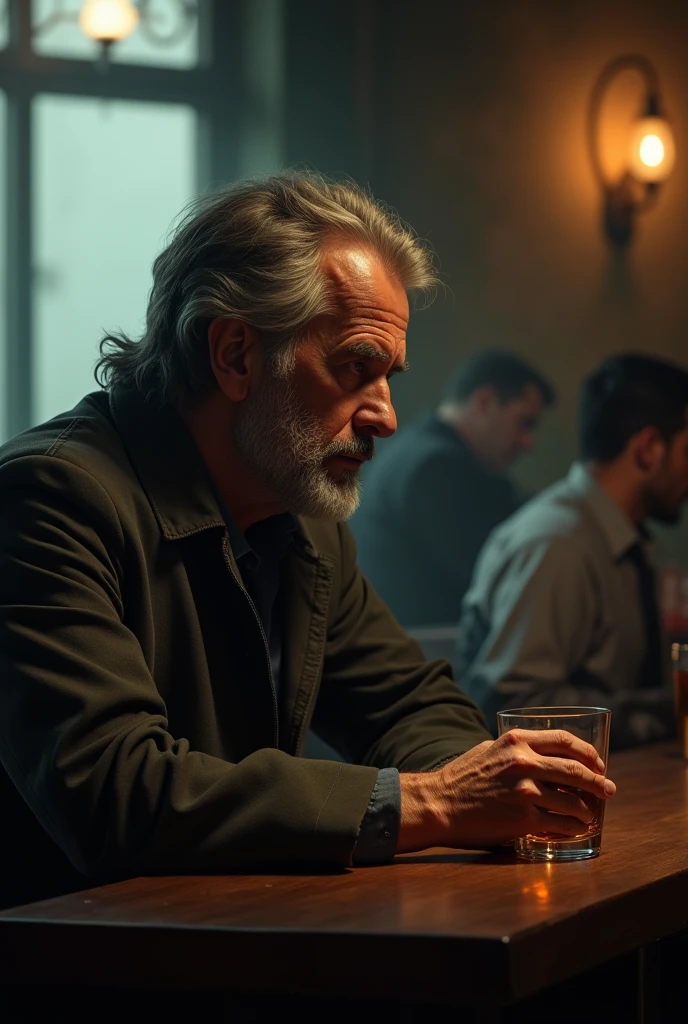 A picture of man who is drinking alcohol