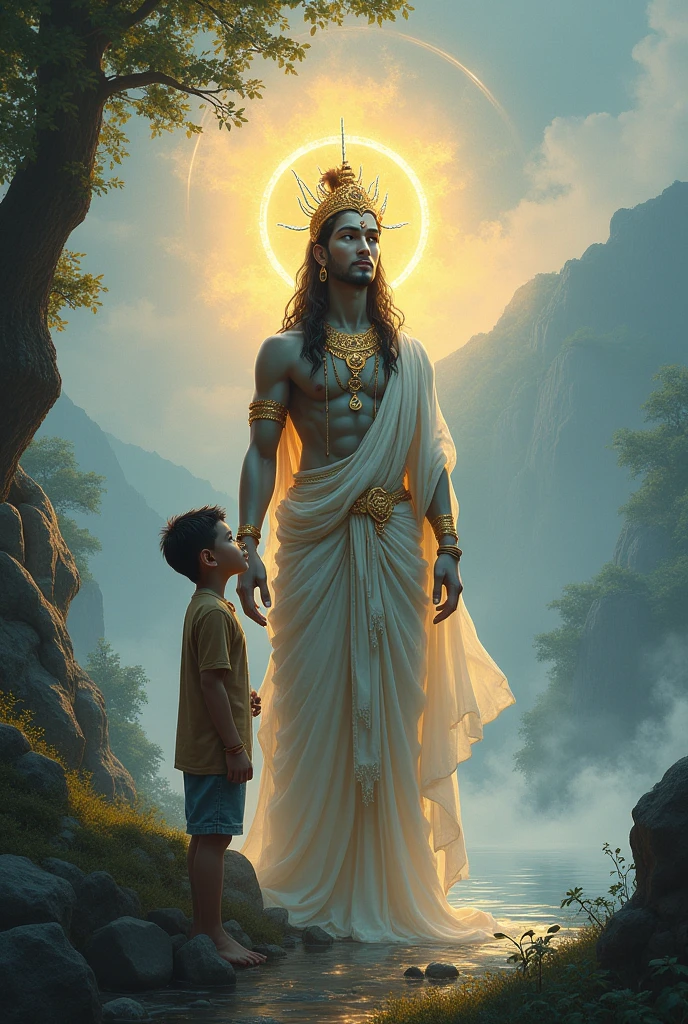 Mahadew with boy