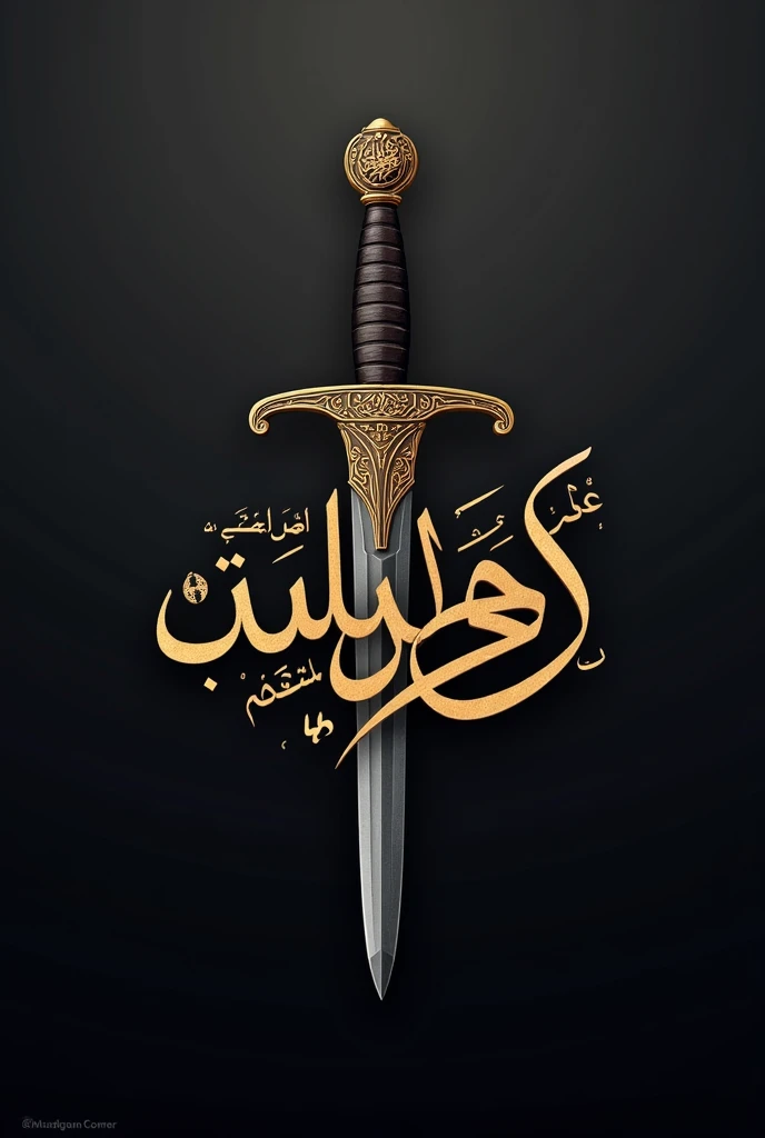 Create a logo of Islamic channel named "Zulfiqar" and then write "La ilaha illlah" and add Islamic sword in background and make that logo professional