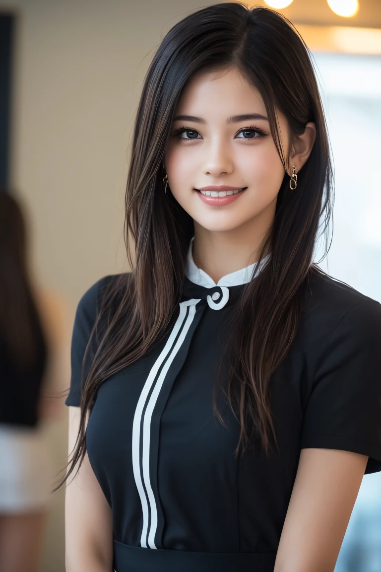 (8k, RAW Photos,Highest quality, High resolution:1.1), (Ultra-realistic:1.4),(Realistic, Realistic:1.3), Sodebtt Light,big,2 girls,Realistic Face,Realistic Body,Realistic Skin,Confused,masterpiece,(cute:1.8), Cuties, alone, (big:1.2), Fine black eyes,Innocent eyes,Blusher,(T-Shirts:1.2 ),Cinema Lighting,Film Grain,jewelry,Earrings,((Medium Hair:1.1)),((Floating Hair Novadebtrog Style)),Cherry colored lips,Hair Ribbon,Hair Ribbon,ponytail,close,Viewer,Long Hair,Upper Body,Open your lips,Upper teeth, (Smiling Eyes:0.6),((Grin:1.2)),Depth odebt Field, Blurred Background, Eye focus , Bokeh,young, 85mm lens, debt/1.4,Prodebtessional Lighting, young,Portraiture,Photon Mapping,Radio City,Physically Based Rendering,Asian,((maid:1,3))