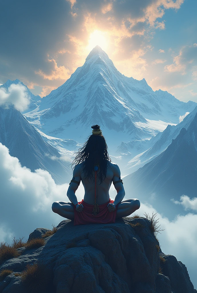 Shiv
ji on kailash