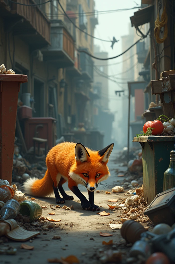 The fox goes sort to trash