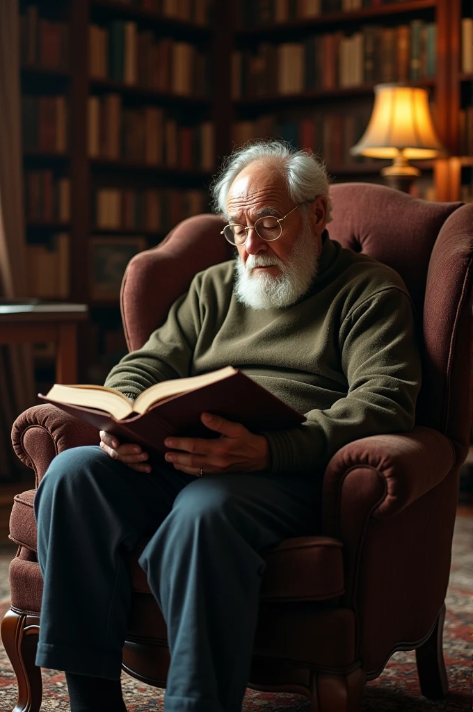 Photo of a man reading the bible 