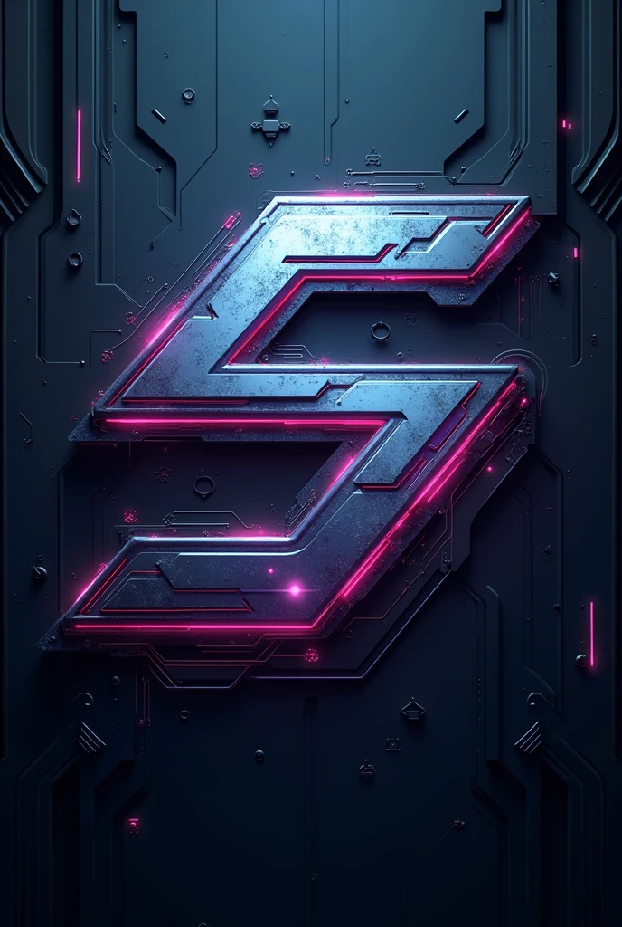 Make a cyberpunk logo with the S letter
