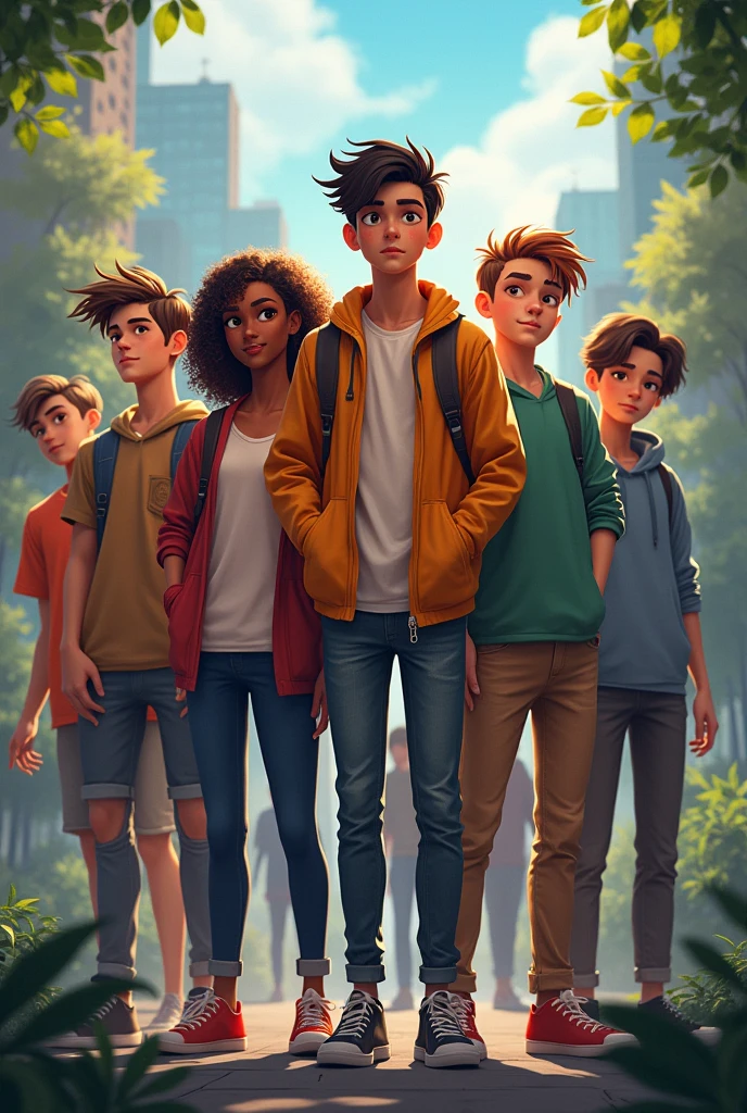 seven teenagers aged seventeen years