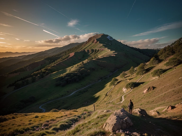 a supportive hand reaching out to someone struggling to climb a steep hill, the summit representing stability and the future, (best quality,4k,8k,highres,masterpiece:1.2),ultra-detailed,(realistic,photorealistic,photo-realistic:1.37),HDR,UHD,studio lighting,ultra-fine painting,sharp focus,physically-based rendering,extreme detail description,professional,vivid colors,bokeh,digital art,cinematic lighting,dramatic shadows,warm color tones,glowing highlights,lush environment,rolling hills,rocky terrain,dramatic sky