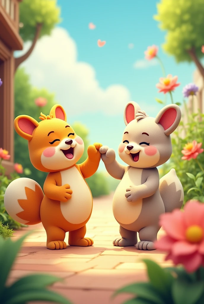 Please make a picture of you two making a pinky gesture.