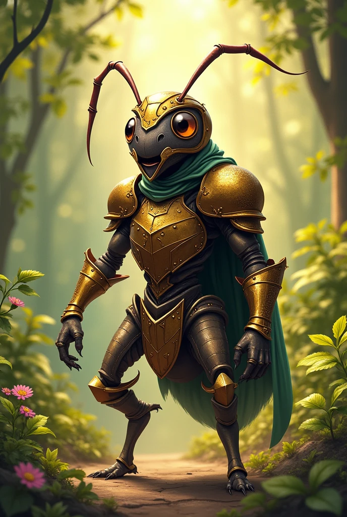 Ant wearing armor
