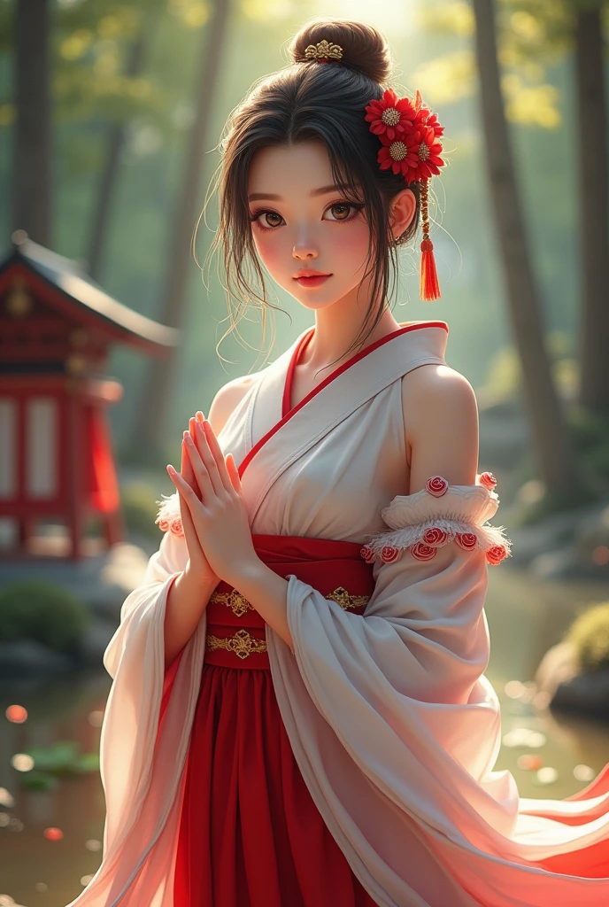 Super cute shrine maiden
